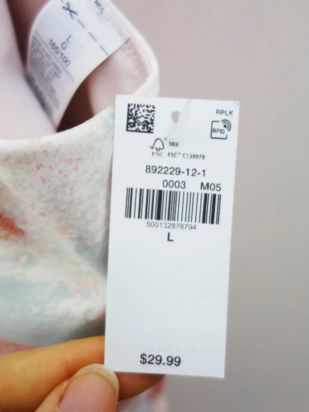 Old Navy Light Support PowerSoft Longline Sports Bra (L) Abstract NWT!